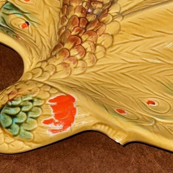 Vintage Peacock Shaped Ceramic Serving Platter - Picture 5 of 9